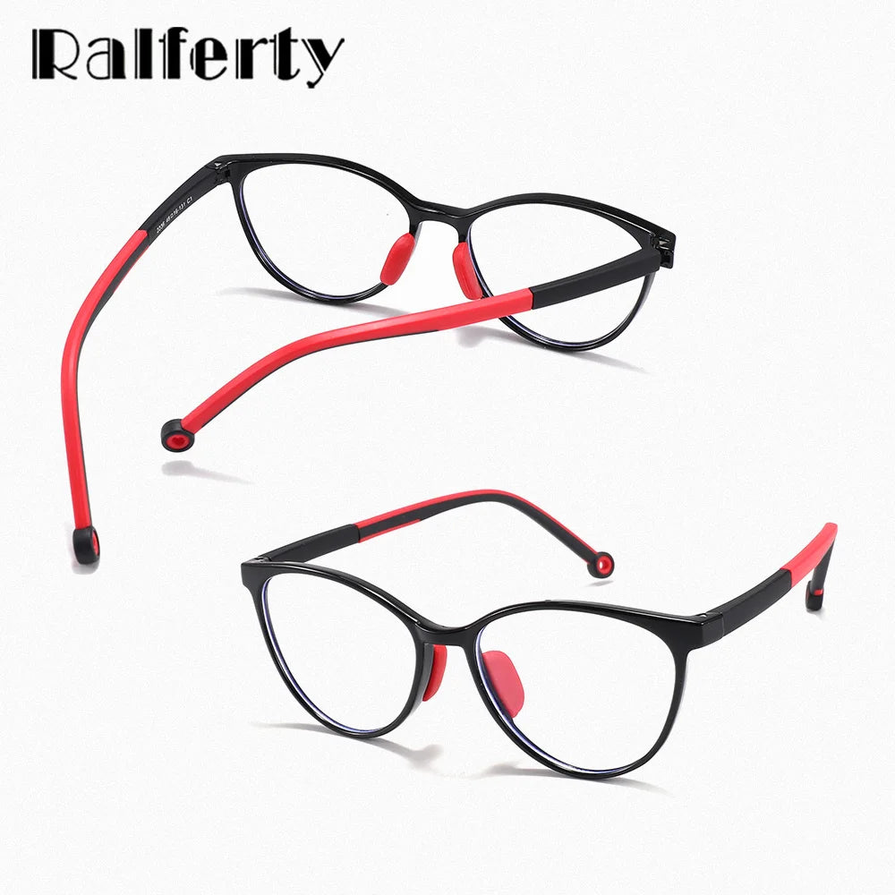 Ralferty Unisex Youth's Full Rim Square Tr 90 Acetate Eyeglasses R0223 Full Rim Ralferty   