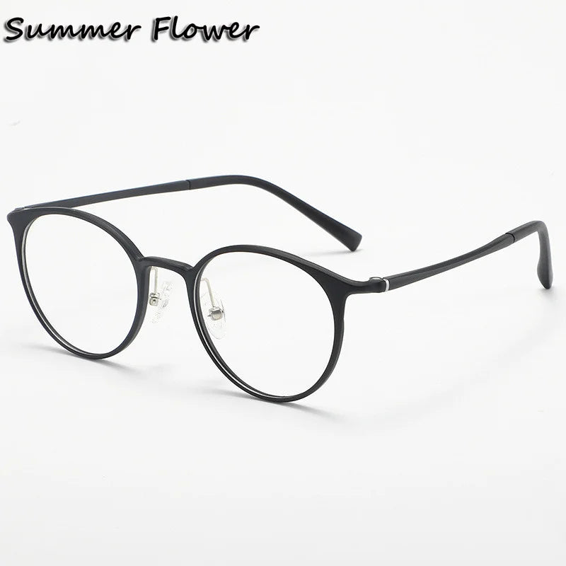 Summer Flower  Women's Full Rim Round Ultem Eyeglasses 11638