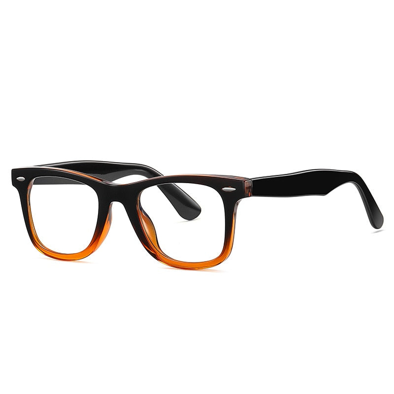 Yimaruili Unisex Full Rim Square Tr 90 Acetate Alloy Eyeglasses  2102 Full Rim Yimaruili Eyeglasses C5  