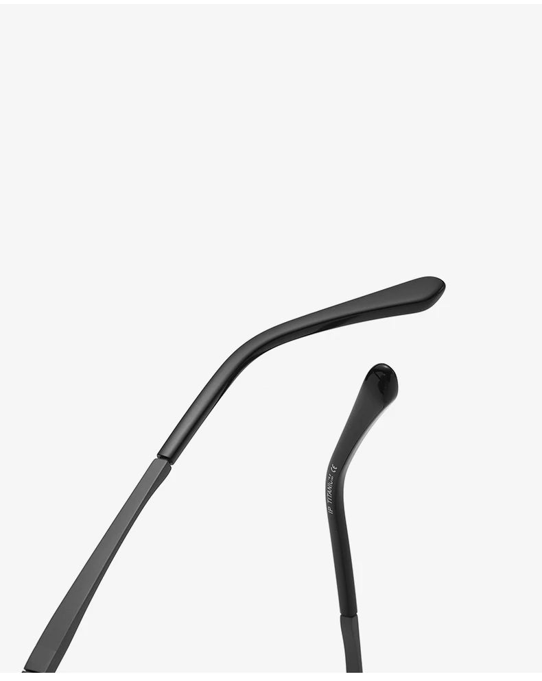 Reven Jate 71109 semi-rimless rectangle titanium prescription eyeglasses — view 8