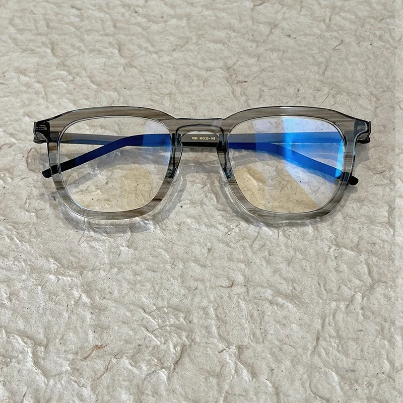 Bobbie Unisex Full Rim Square Titanium Acetate Eyeglasses 671263