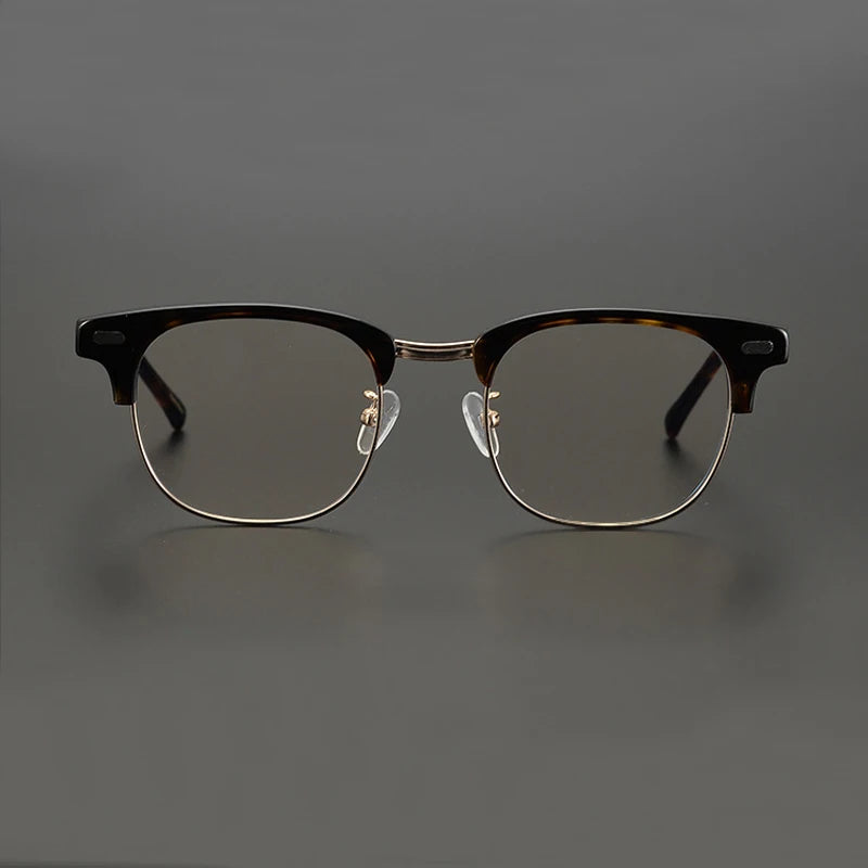 Black Mask Unisex Full Rim Square Alloy Acetate Eyeglasses 9533 Full Rim Black Mask   