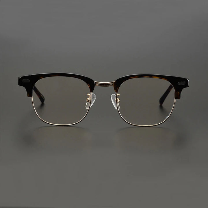 Black Mask Unisex Full Rim Square Alloy Acetate Eyeglasses 9533 Full Rim Black Mask   