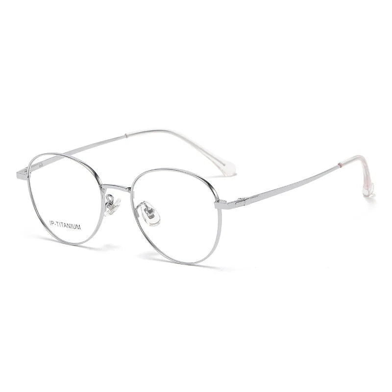 Yimaruili Women's Full Rim Oval Square Titanium Eyeglasses 698529