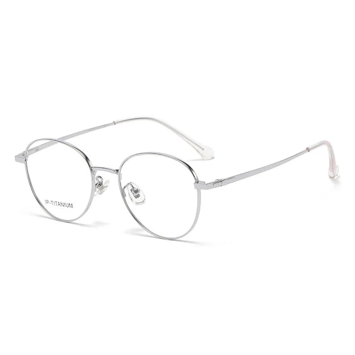 Yimaruili Women's Full Rim Oval Square Titanium Eyeglasses 698529