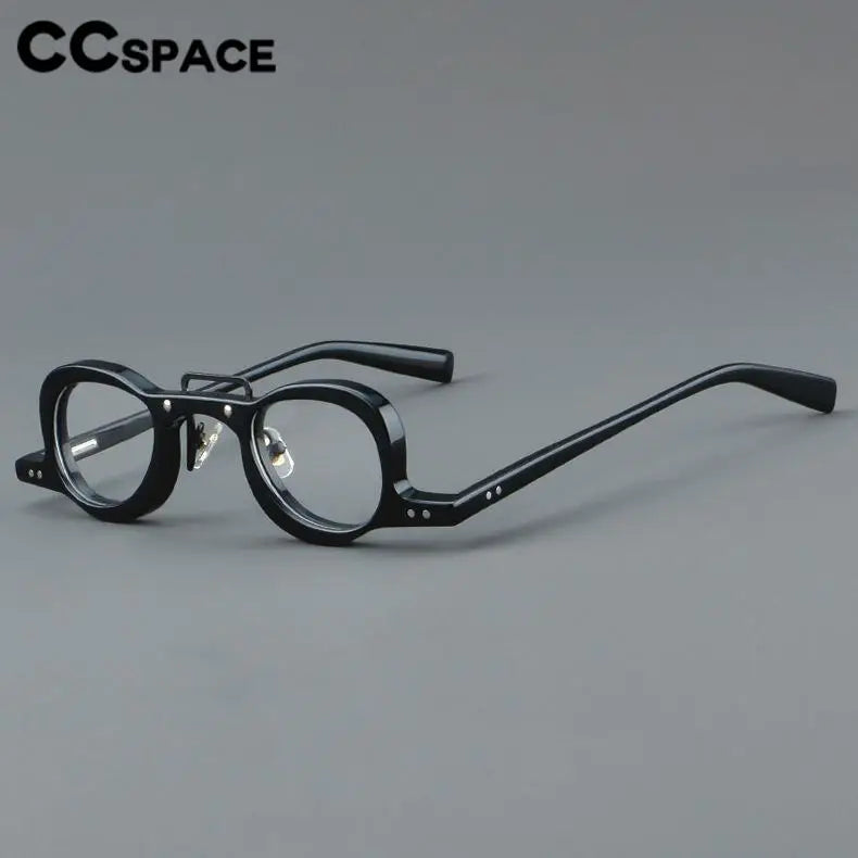 CCSpace Women's Full Rim Small Round Double Bridge Acetate Eyeglasses 57191 Full Rim CCspace   