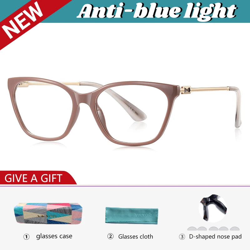 Vicky Women's Full Rim Cat Eye Tr 90 Titanium Reading Glasses 79206