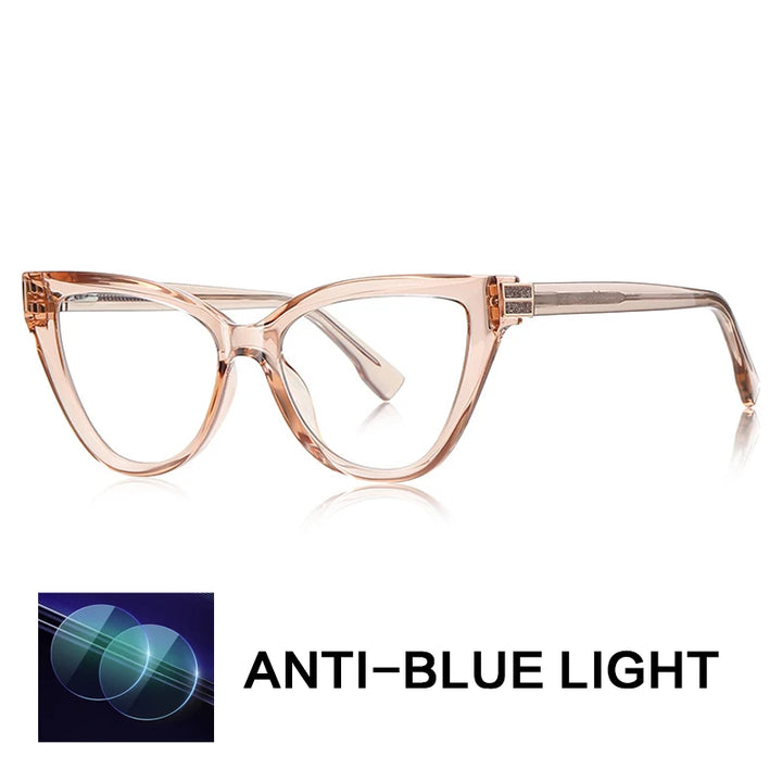 Gatenac Women's Full Rim Cat Eye Tr 90 Titanium Reading Glasses Gx2279