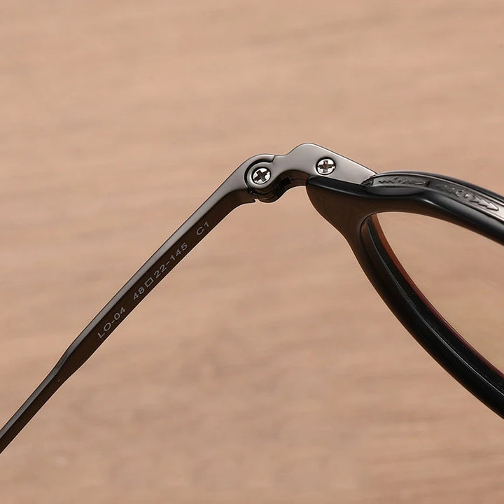 Blackmask Unisex Full Rim Round Titanium Eyeglasses BM-LO04