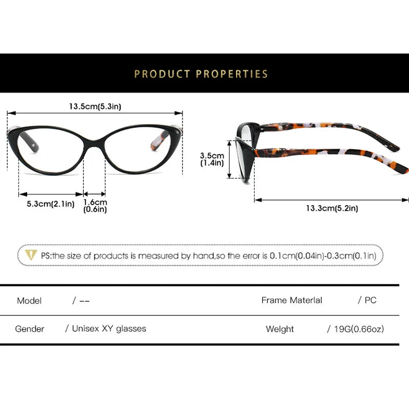 Kocolior Women's Full Rim Cat Eye Pc Alloy Photochromic Reading Glasses 725001