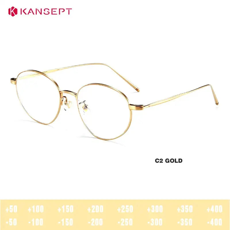 Kansept Unisex Full Rim Oval Titanium Reading Glasses 30886.