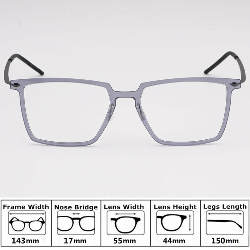 Bobbie Unisex Full Rim Square Acetate Eyeglasses 65-Series