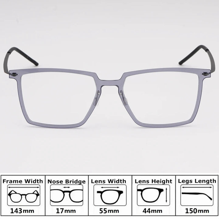 Bobbie Unisex Full Rim Square Acetate Eyeglasses 65-Series