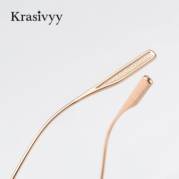 Krasivyy Men's Rimless Square Titanium Eyeglasses K132 Rimless Krasivyy   