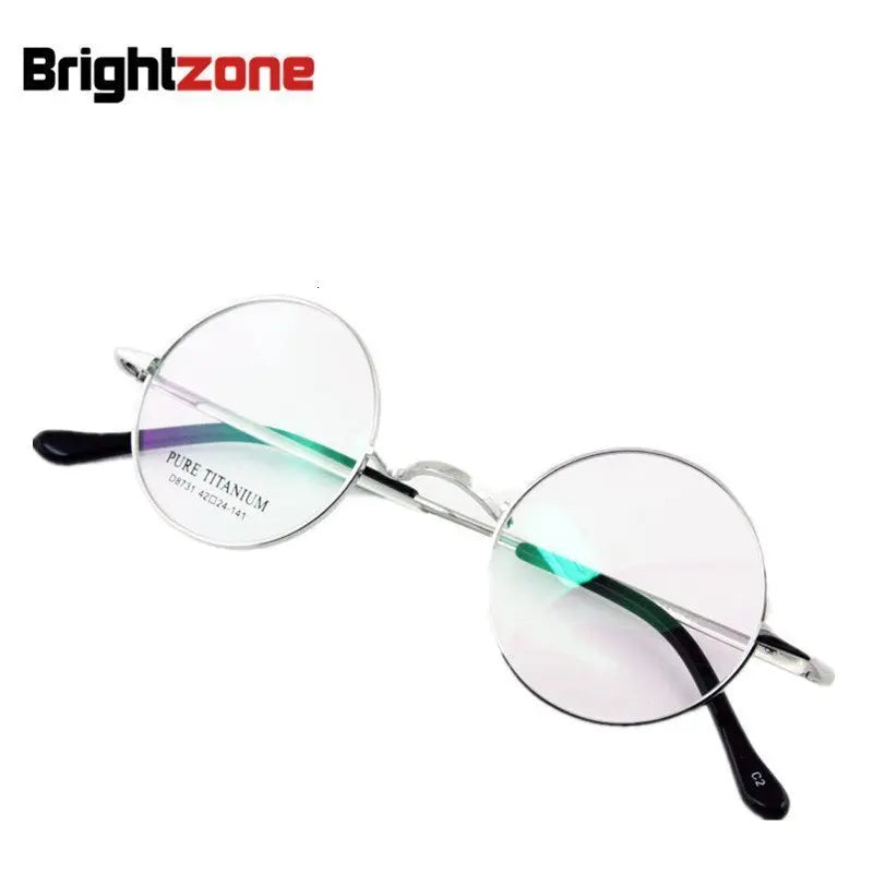 Brightzone Women's Full Rim Round Titanium Eyeglasses 71422 Full Rim Brightzone