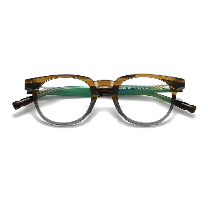 CCspace Women's Full Rim Round Acetate Reading Glasses 802574