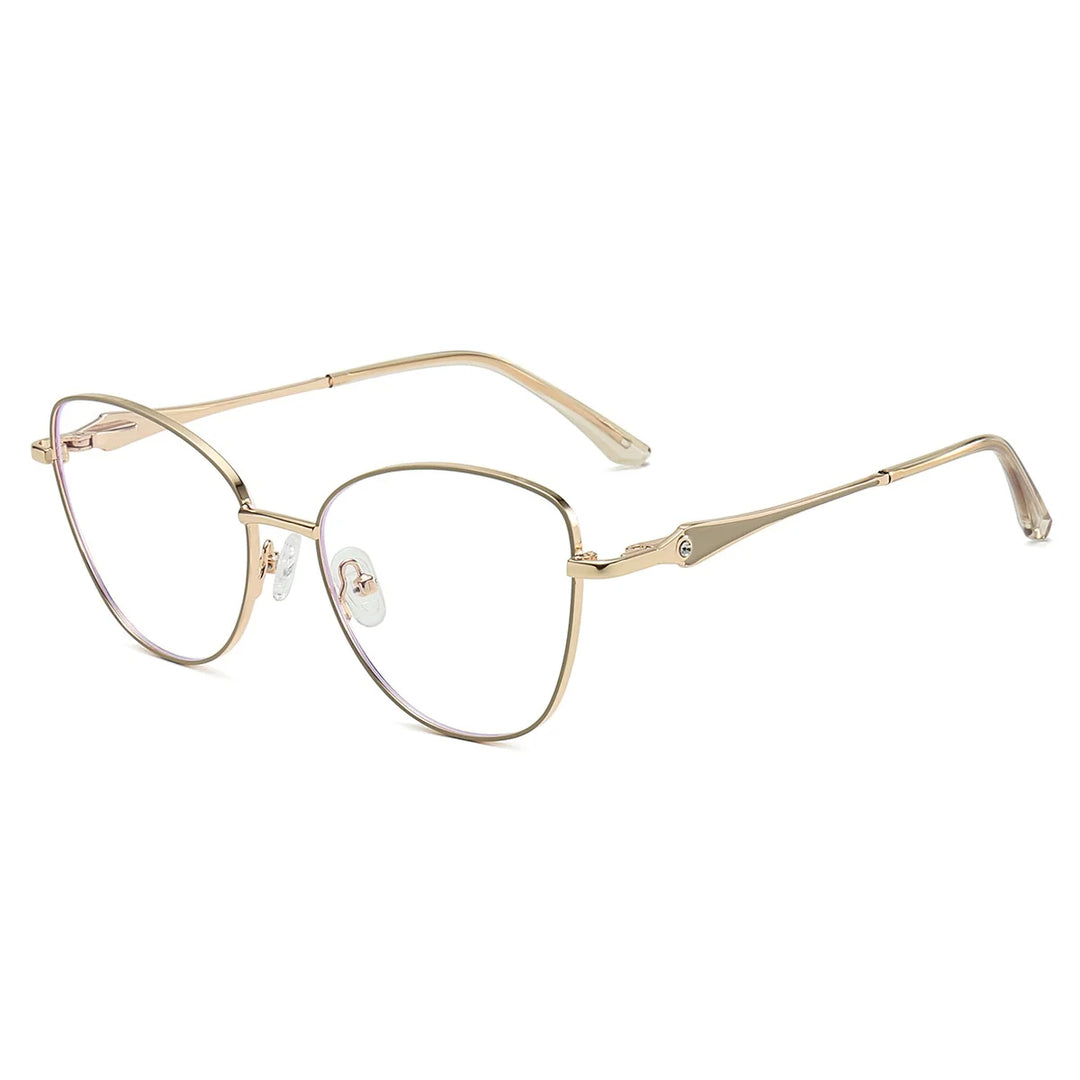 Xbora Women's Full Rim Oval Cat Eye Alloy Eyelasses 626986