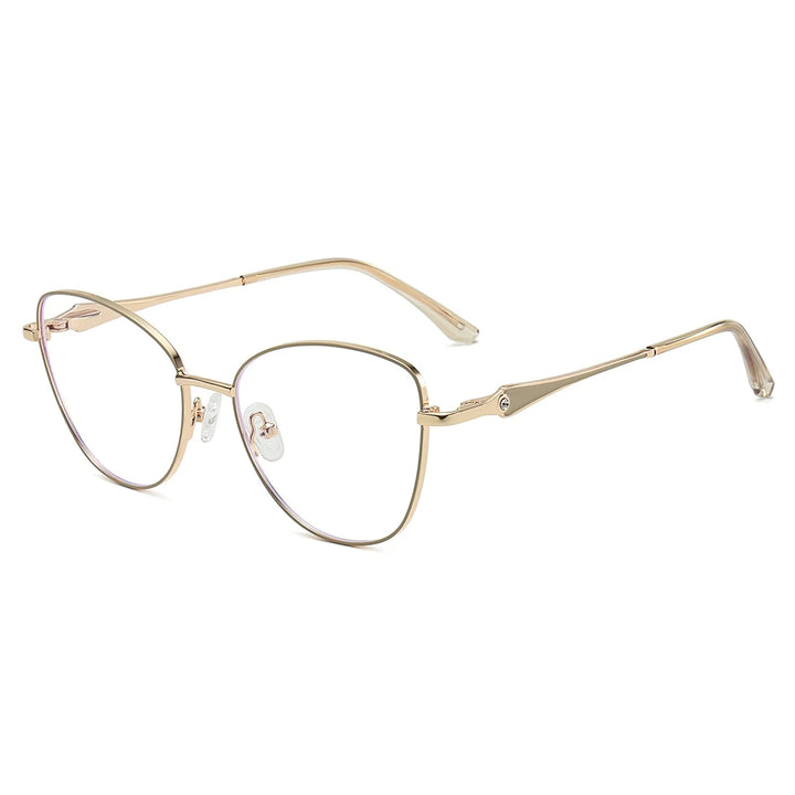 Xbora Women's Full Rim Oval Cat Eye Alloy Eyelasses 626986