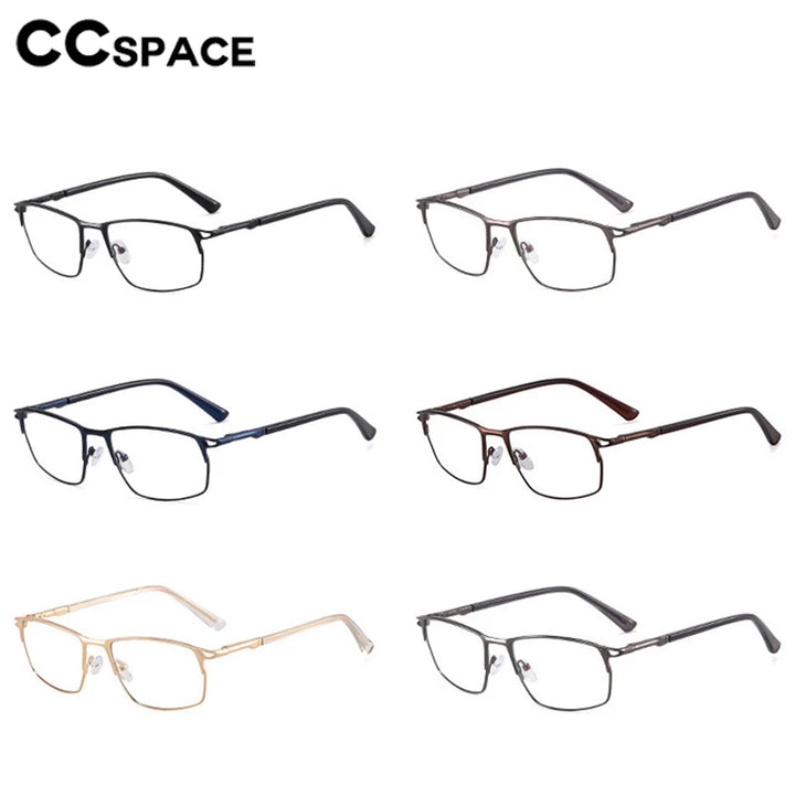 CCspace Unisex Full Rim Irregular Square Alloy Eyeglasses 301402 Full Rim CCspace   