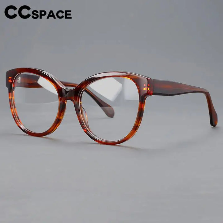 CCSpace Unisex Full Rim Cat Eye Acetate Eyeglasses 57233 Full Rim CCspace   