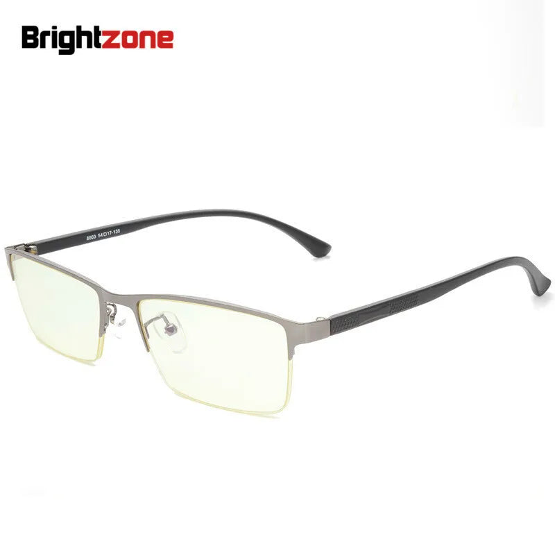 Brightzone Unisex Semi Rim Square Alloy Eyeglasses 48803