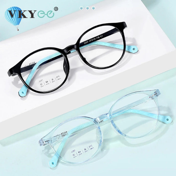 Vicky Unisex Children's Full Rim Round Tr 90 Titanium Eyeglasses 42207 Full Rim Vicky