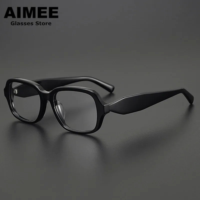 Aimee Unisex Full Rim Square Thick Acetate Eyeglasses 5002