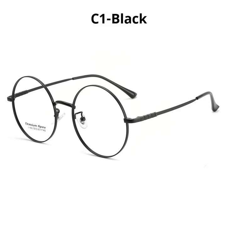 Xbora Women's Full Rim Round Titanium Eyeglasses 544642