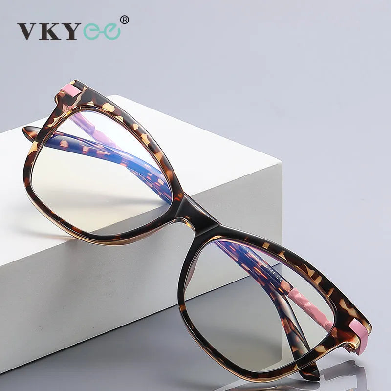 Vicky Women's Full Rim Square Tr 90 Stainless Steel Reading Glasses 2108 Reading Glasses Vicky   