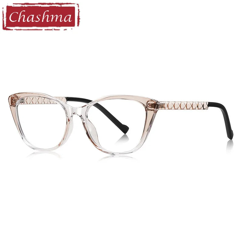 Chashma Ottica Women's Full Rim Cat Eye Tr 90 Titanium Eyeglasses 474019