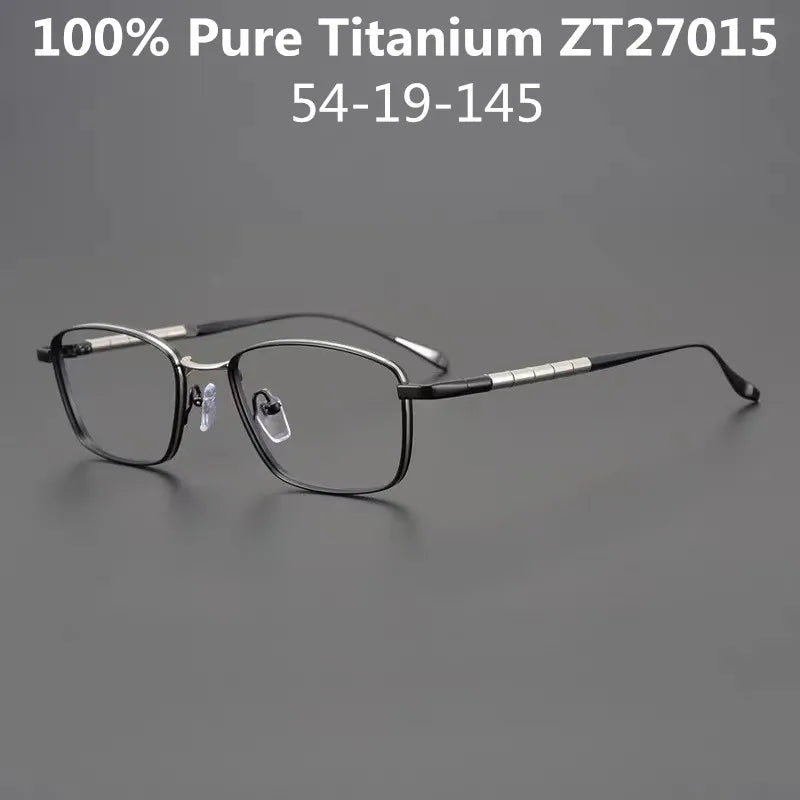 Aimee Men's Full Rim Square Titanium Eyeglasses 27015 Full Rim Aimee   