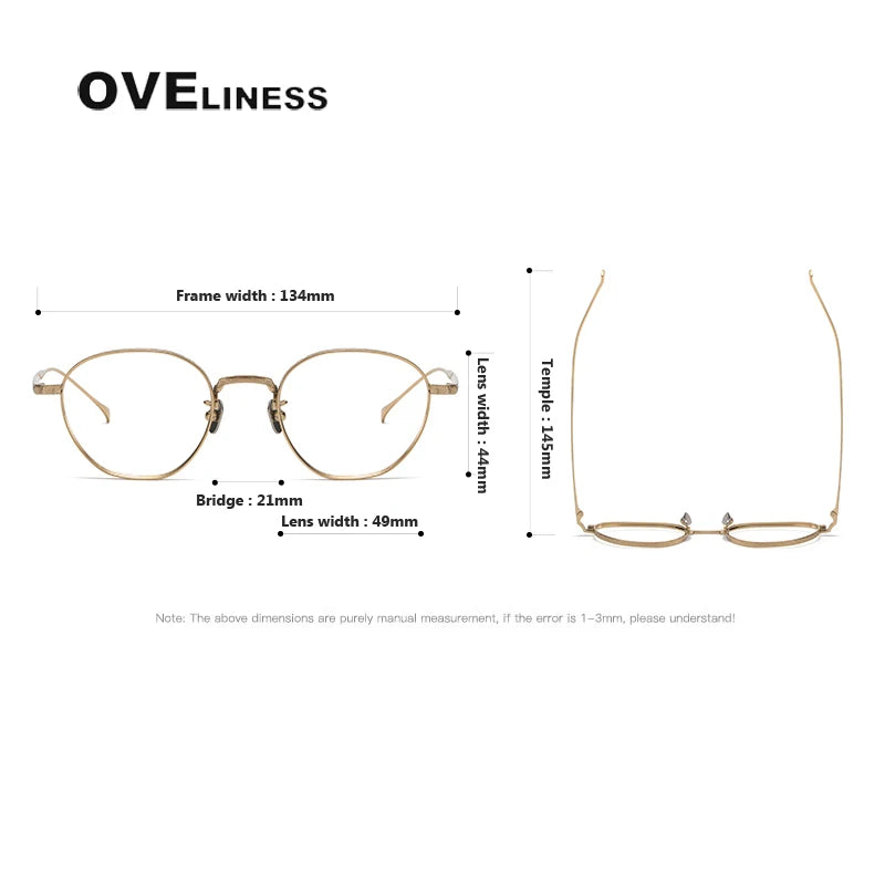 Oveliness Unisex Full Rim Oval Square Titanium Eyeglasses 49163
