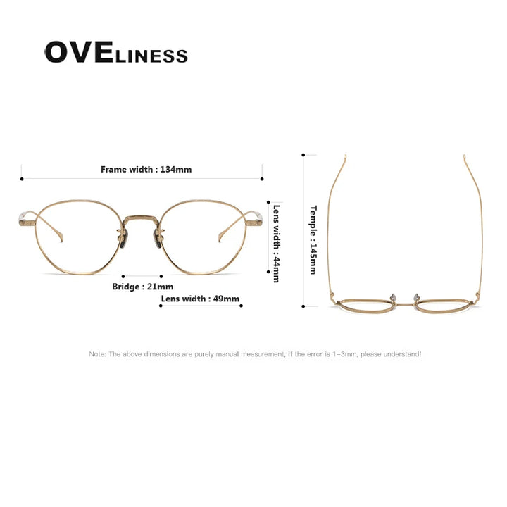 Oveliness Unisex Full Rim Oval Square Titanium Eyeglasses 49163
