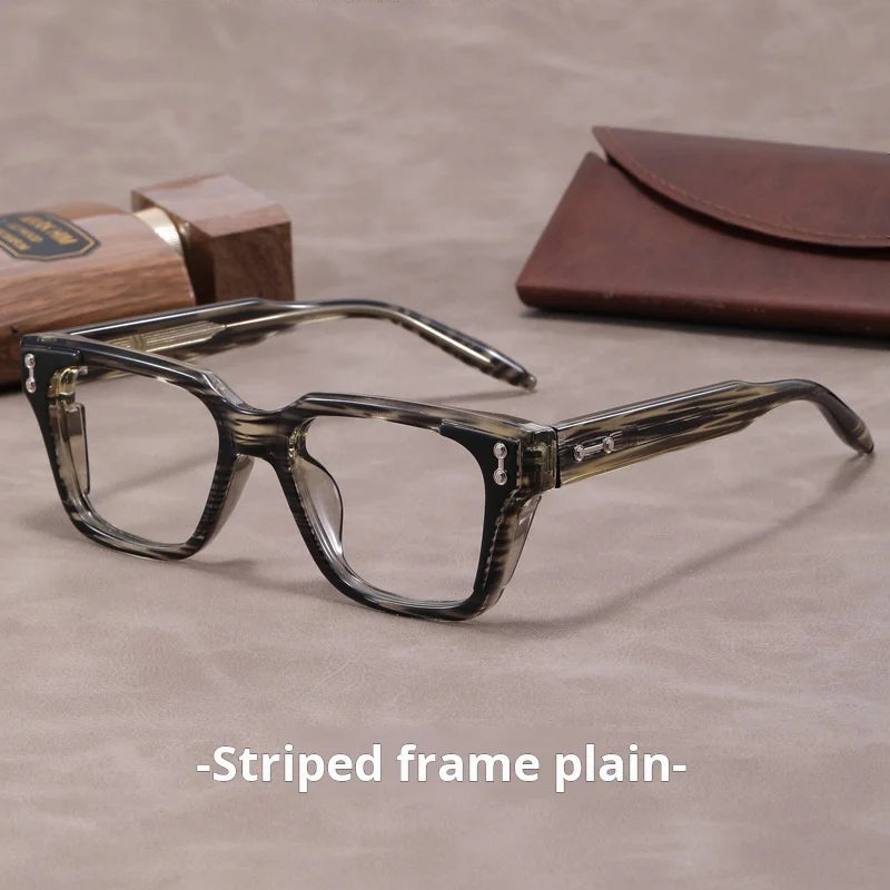 Xbora Unisex Full Rim Square Brow Line Tr 90 Alloy Eyeglasses 629864