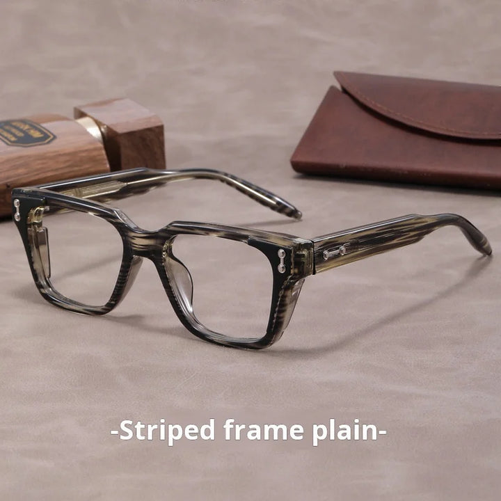 Xbora Unisex Full Rim Square Brow Line Tr 90 Alloy Eyeglasses 629864