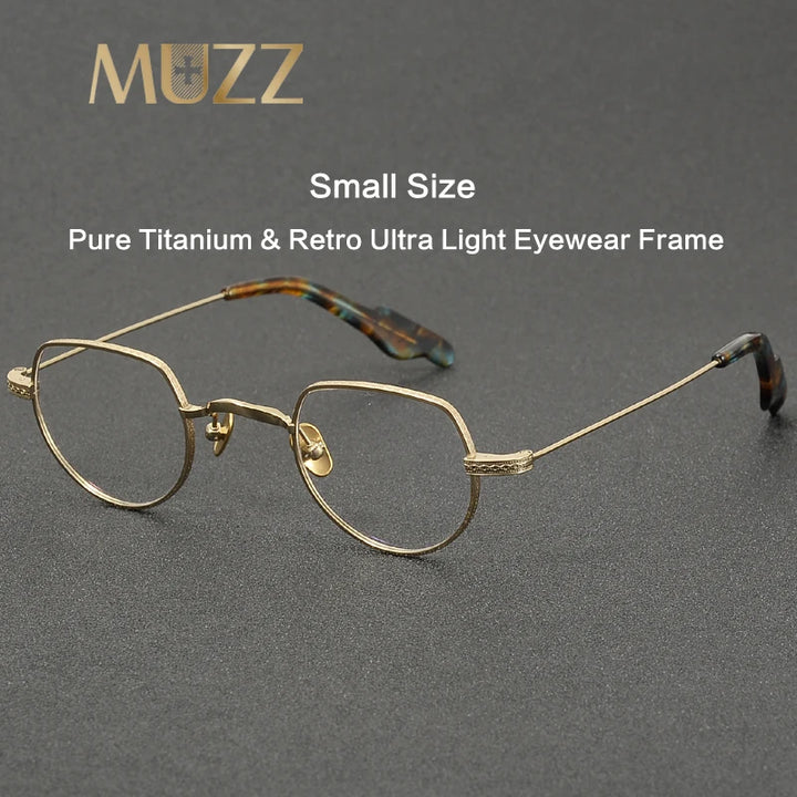 Muzz 651 men's small oval titanium prescription eyeglasses