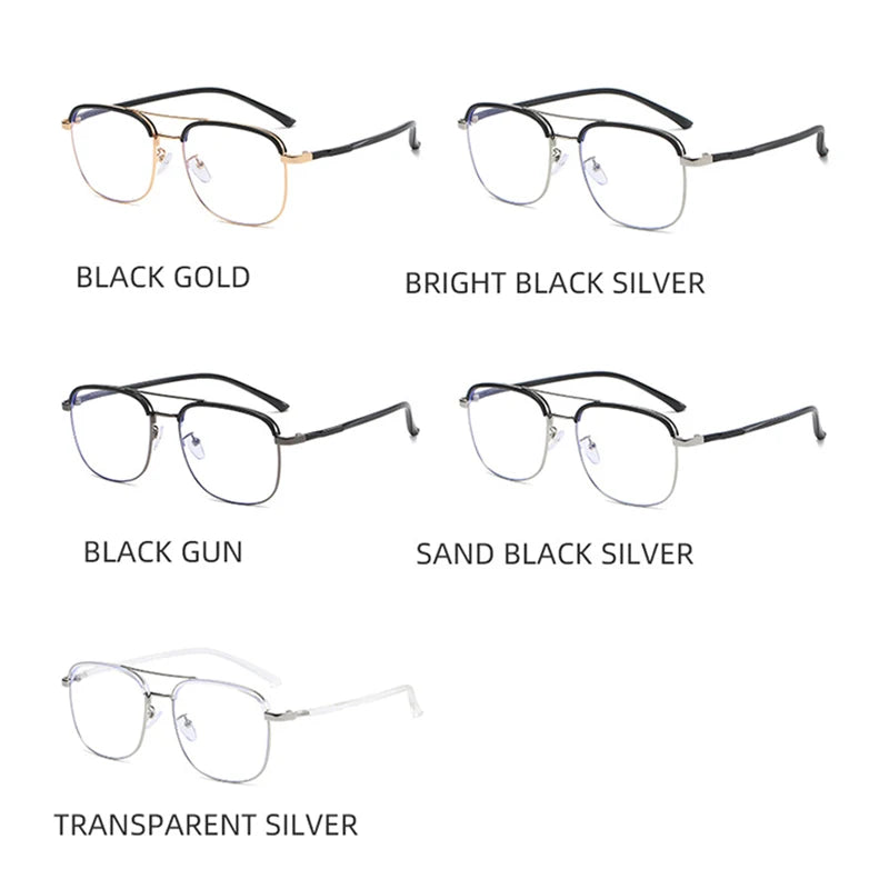 Handoer Unisex Full Rim Titanium Blue Light Prescription Eyeglasses 2871 - view 4
