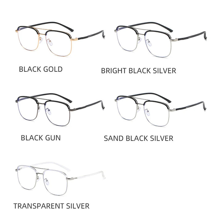 Handoer Unisex Full Rim Titanium Blue Light Prescription Eyeglasses 2871 - view 4