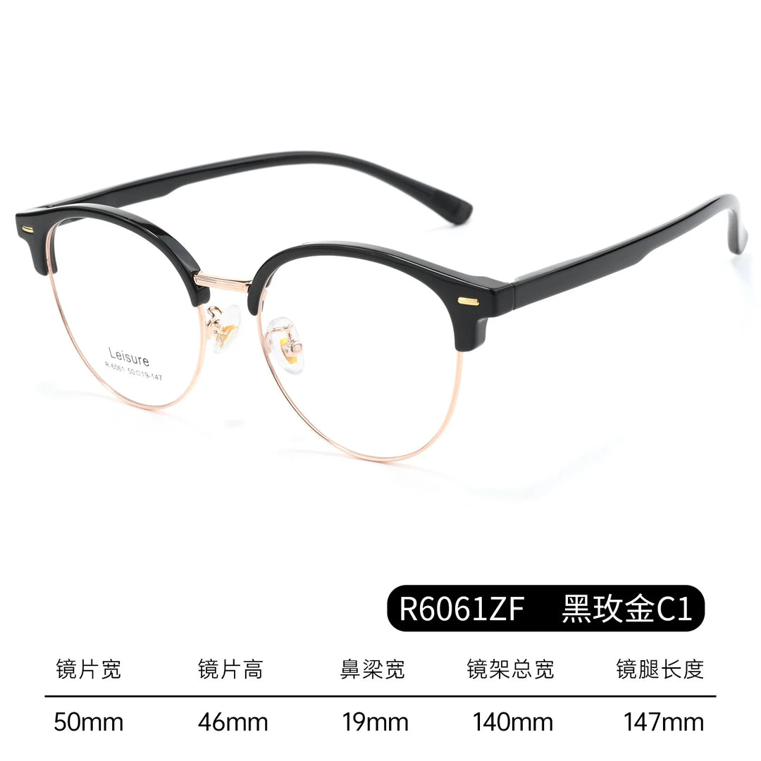 Bclear Unisex Semi Rim Browline TR90 Eyeglasses BSF-R6061ZF