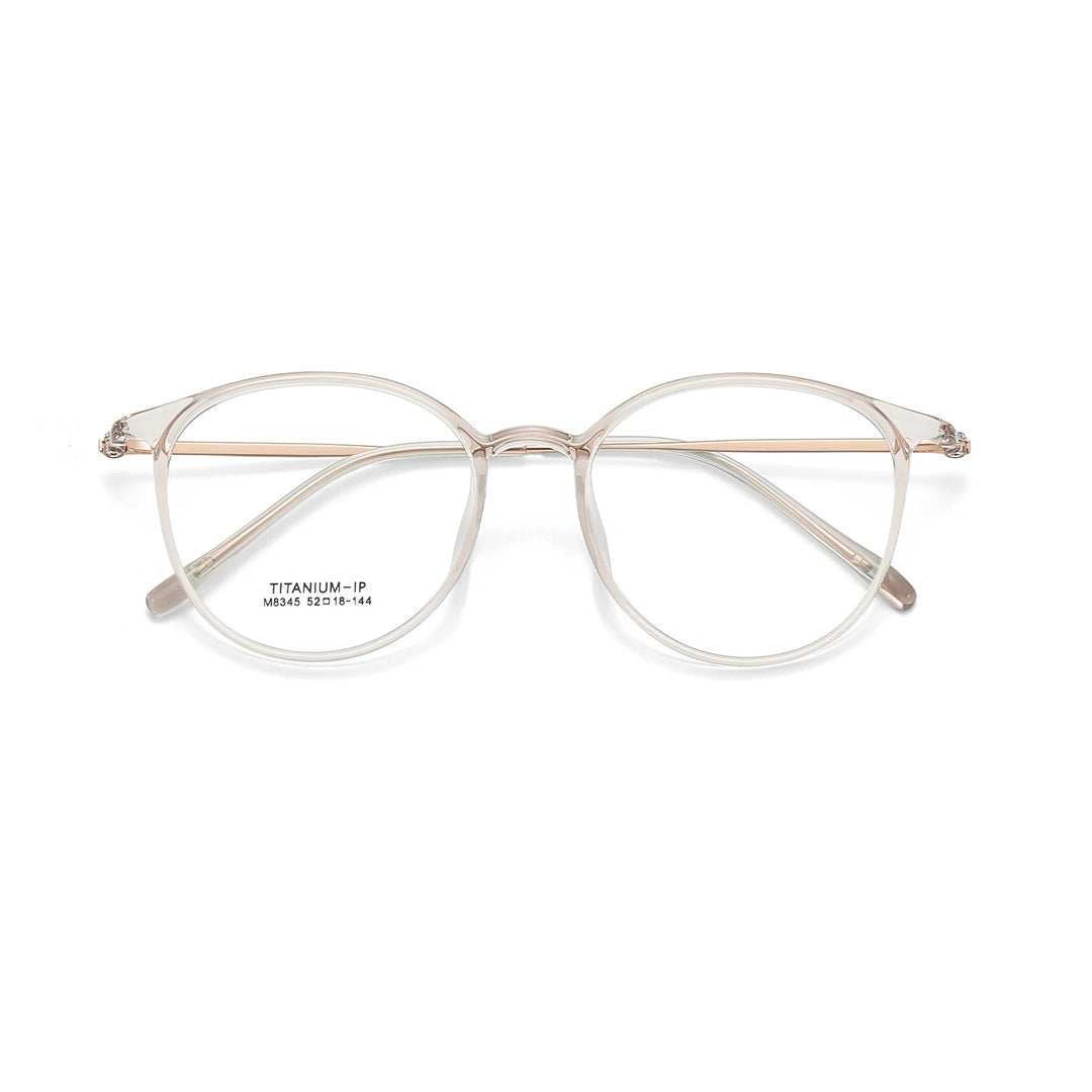 Yimaruili Unisex Full Rim Round TR-90 Titanium Eyeglasses M8345 — view 5 | Yimaruili at FuzWeb