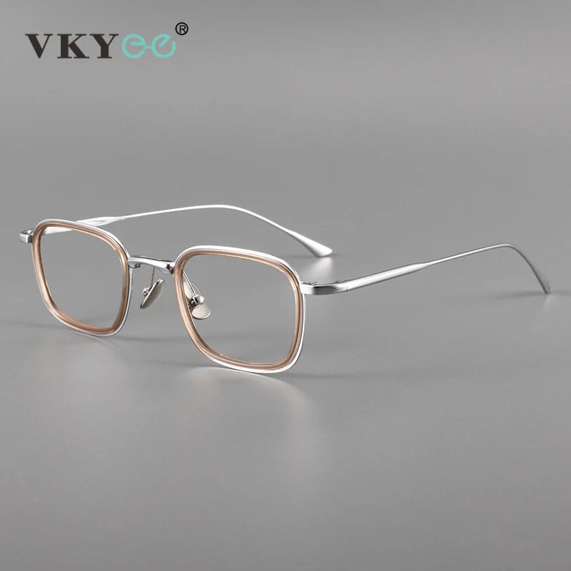 Vicky Unisex Full Rim Square Titanium Acetate Reading Glasses 19052 Reading Glasses Vicky   