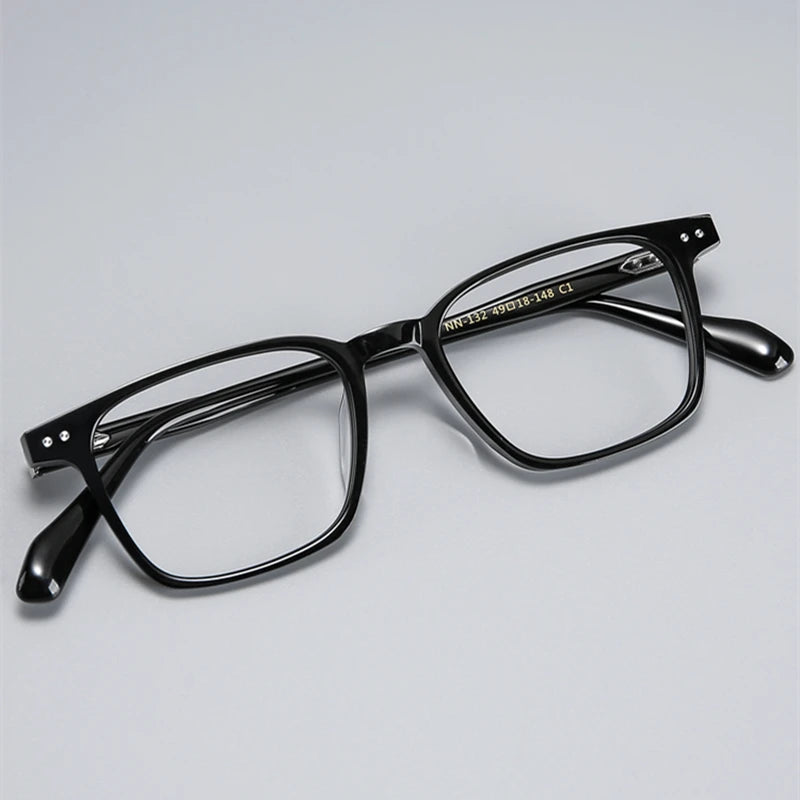 Black Mask Women's Full Rim Square Brow Line Acetate Eyeglasses 396132