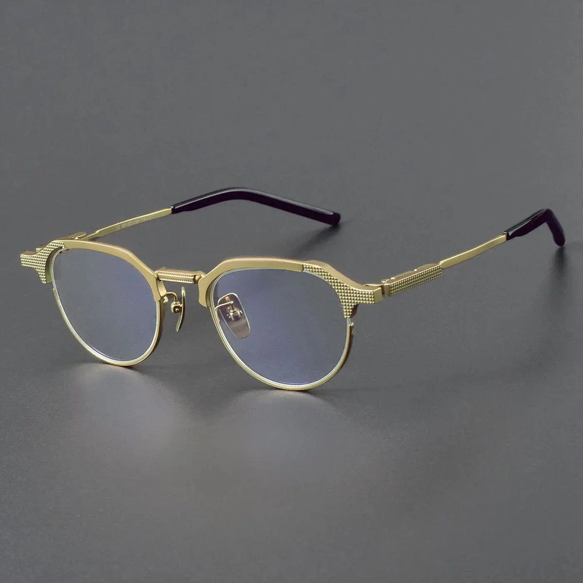 Aror Unisex Full Rim Flat Top Oval Brow Line Titanium Eyeglasses 699103.