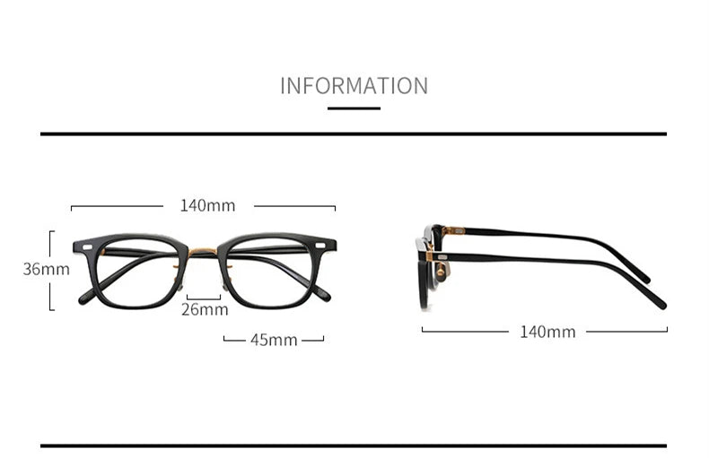 Black Mask Unisex Full Rim Square Acetate Eyeglasses Mm01 Full Rim Black Mask   