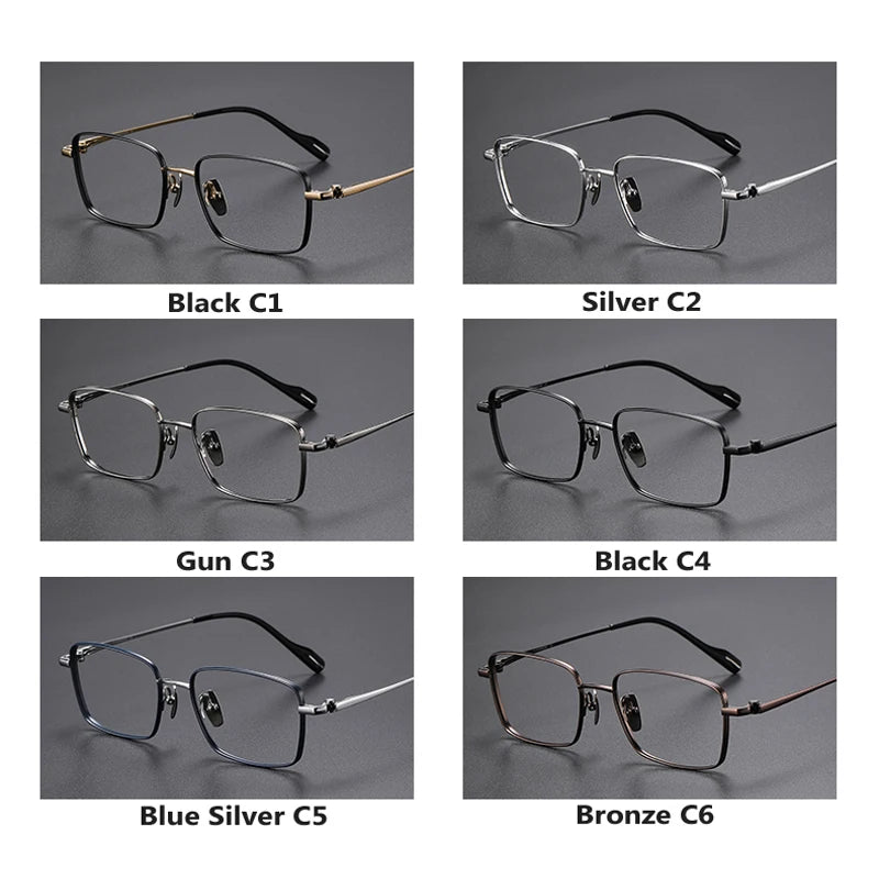 Oveliness Unisex Full Rim Square Titanium Eyeglasses 81015 Full Rim Oveliness   