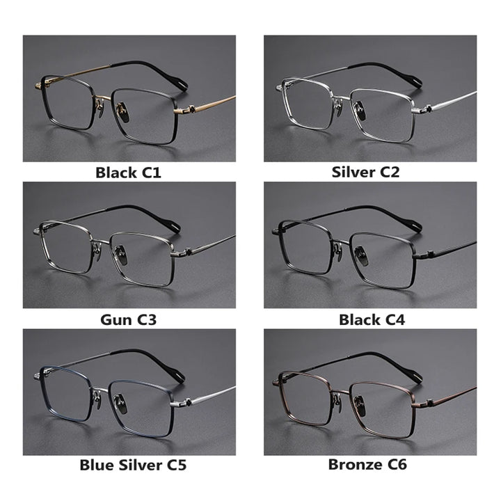 Oveliness Unisex Full Rim Square Titanium Eyeglasses 81015 Full Rim Oveliness   