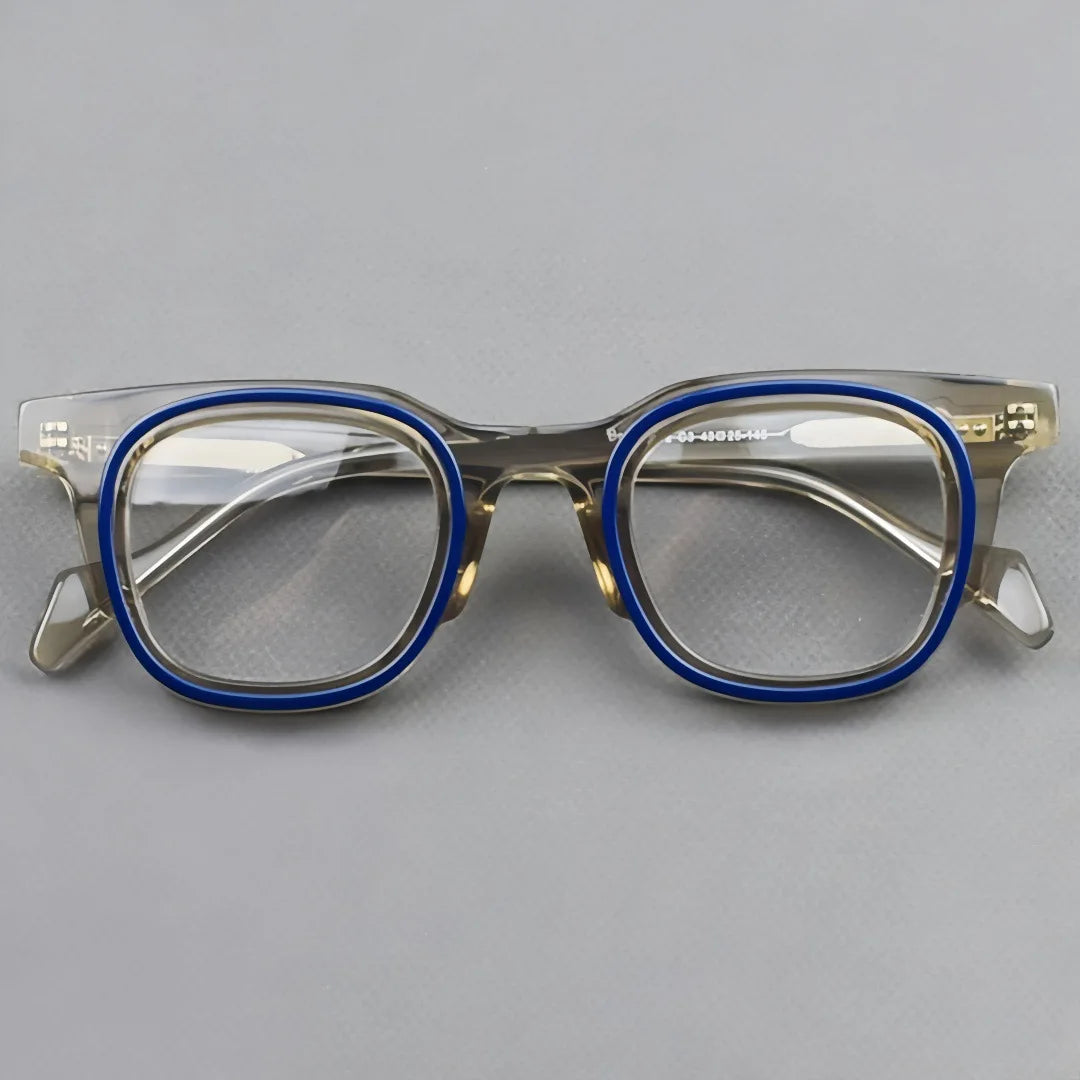 Momoja Women's Full Rim Square Brow Line Acetate Eyeglasses 30112