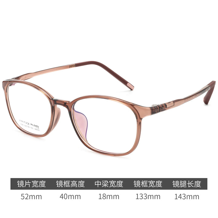 Gmei Optical 1226LS women's square TR90 prescription eyeglasses — view 7