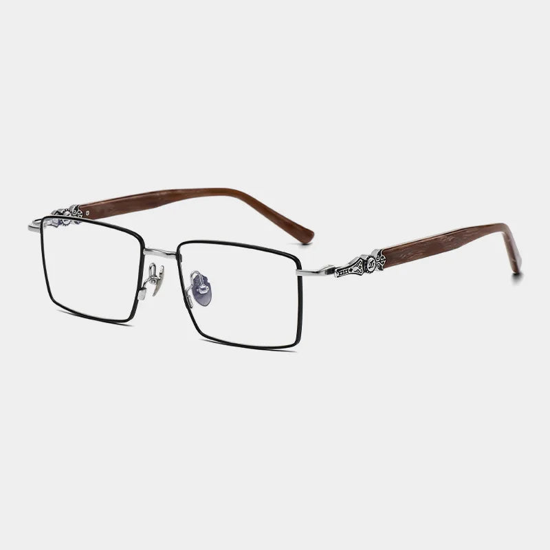 Blackmask Unisex Full Rim Square Titanium Eyeglasses BM-T6863
