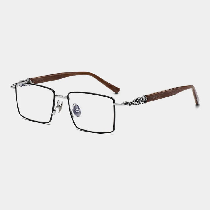 Blackmask Unisex Full Rim Square Titanium Eyeglasses BM-T6863
